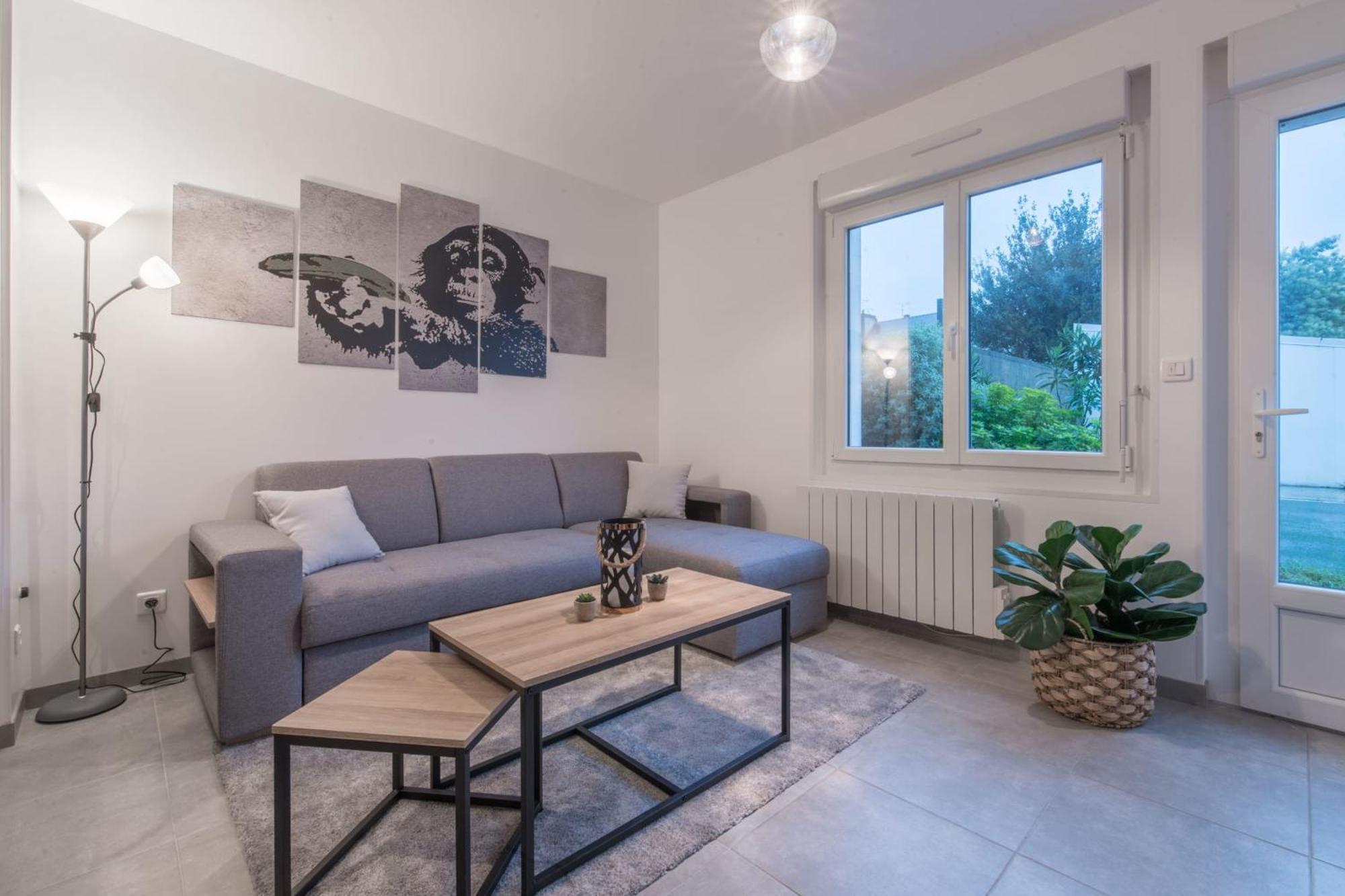 Ferienwohnung L'Urbain - 600M Gare - Parking Saint-Nazaire  Exterior foto